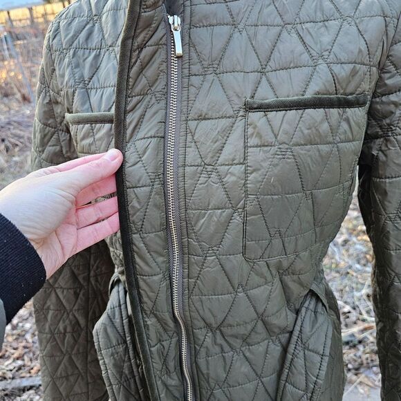 Halogen Womens Quilted Belted Jacket Coat Size M, Pre-owned - Picture 4 of 10